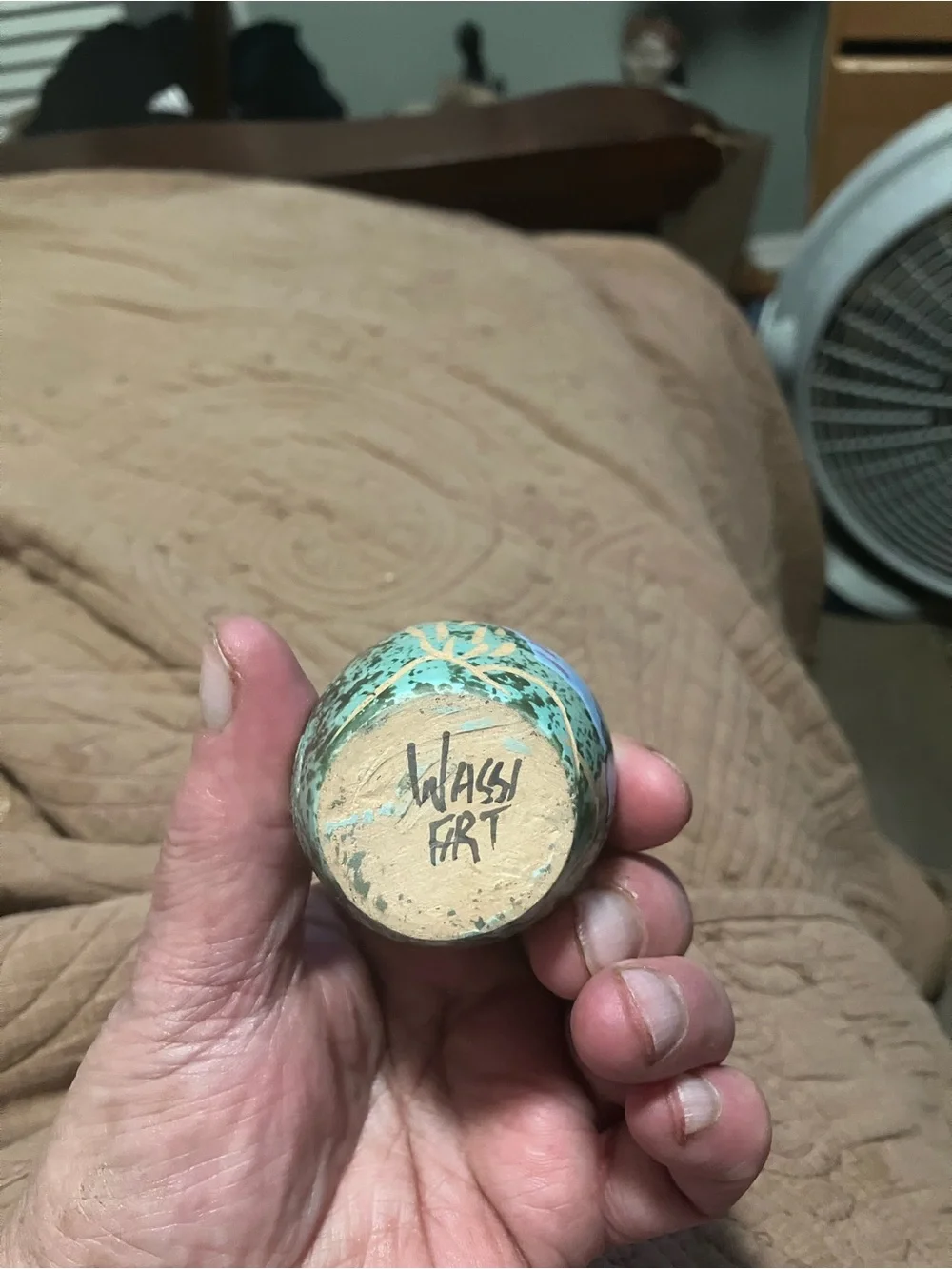Vintage Hand Crafted Wassi Art Jamaican Pottery Vase